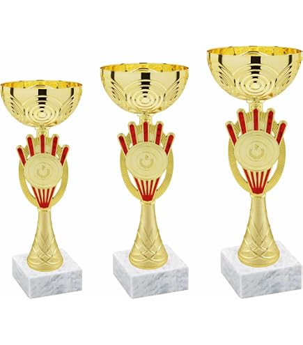 Tre Trofei, Oro, Argento E Bronzi Illustrazione Di Stock