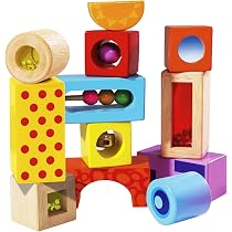 Ravensburger 4857 Play+ - Puzzle impilabile per neonati: nido di uccelli, puzzle montessori, in silicone, giocattolo a ventosa per bambini dai 6 mesi, torre impilabile in silicone con sonaglio, regalo