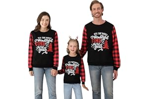 Naiyafly Family Matching Christmas Jumpers Sweatshirts Ugly Xmas Sweaters Holiday Sweat Shirts Pullover Tops Christmas Jumpers for Adults Womens Men Kids Boys Girls Couples Toddlers