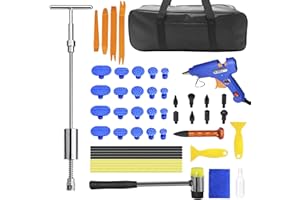 MENQANG Gleithammer Dent Abzieher +4 Teile Auto Demontage Werkzeuge Set für Delle Geeignet für große und kleine Dellen +Fahrzeug Innen-Verkleidung Demontage Zierleisten Montage-Keile