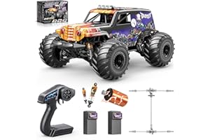 Womaqu Macchina Telecomandata Professionale Brushless 1:14, RC Car 4WD Off-Road 68 km/h con Ammortizzatori a Olio, 2 Batterie 3S LiPo 1200mAh, Macchina Radiocomandata ad Alte Prestazioni per Adulti