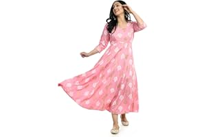 AnjuShree Choice Indische Partykleidung für Damen, Rayon Kurti | 1 Nummer größer bestellen