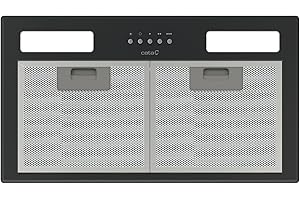Cata Campana Extractora GT Plus 45 BK Panel de Control Mecánico 3 Niveles de Extracción Sistema Fácil Instalación Motor Extra Silencioso Potencia 206 W Ancho 49,2 Color Negro