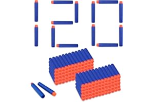 Chiluxendo 120 Stück Pfeile, Munition, Soft Darts Pfeile Refill Bullets, Schaumstoff Munition, Refill für Draußen und Familie, Toy Gun
