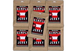 BEN JACOBS Beef Jerky Austrian Style 6 x 50g, bœuf nourri à l'herbe autrichien de qualité supérieure, sans additifs ni conservateurs (Austrian Style)