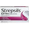 Strepsils Extra Triple Action Cherry Lozenges X 24, for Sore Throat