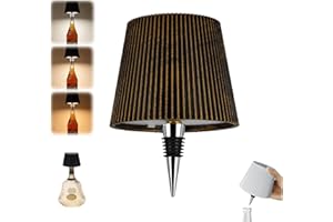 VHV Lampe Bouteille Sans Fil Rechargeable 2000mAh, Lampe de Table Tactile LED Moderne Pour Bar Restaurant, Accessoires et Décorations (Bronze)