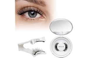 QUEWEL Pestañas Postizas Magneticas de larga duración, Pestañas Magneticas riutilizzabili con applicatore, Aspecto de Pestañas Magneticas Naturales, No requiere pegamento, fácil de colocar (Style B)
