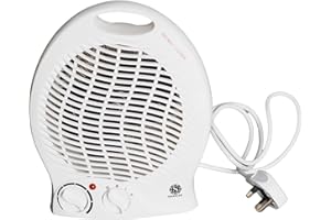 SHATCHI 2000W Upright Fan Heater with 2 Heat Settings, Portable Electric Space Heater with Cool Air, Adjustable Thermostat, Built-in Safety Features and Carry Handle for Home, Bedroom or Office