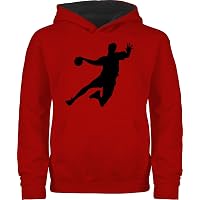 Fun-Hoodie "Handball Evolution" – Unisex Kapuzenpulli Mit Evolutions-Motiv, 80% Baumwolle