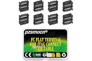 Pzsmocn 20 Set IDC 2 * 5 Adattatore Presa Rettangolare a Doppia Fila FC Nero Filo Crimpato Set da Tre Pezzi Passo 2,54 mm, Connettore Terminale FC-Femmina a 10 Pin per Cavo Piatto a Nastro JTAG.
