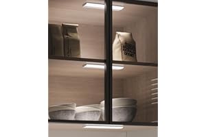 VLOEE Lampe de Placard LED Sans Fil Rechargeable, 3 Pièces Reglette LED Cuisine Sous Meuble USB avec Telecommande Barre LED Aimantée à Pile Eclairage Escalier Interieur Bande Lumineuse Capteur pour Dressing