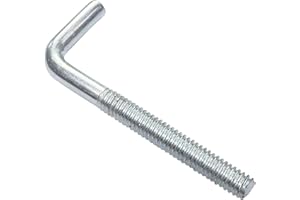 AERZETIX - C47895 - Lot de 20 Gonds à vis métaux à filetage métrique M4x40mm - crochet d'angle - crochet en forme de L - gond d'accrochage