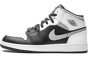 Jordan Air 1 Mid Black/White-Lt Smoke Grey Youth 554725 073 - Talla