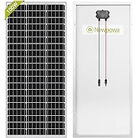 Newpowa® 100 W(Watt) 12V(Volt) Monokristallin Solarpanel Hohe Effizienz Photovoltaik Mono Solarzelle für Wohnmobil…