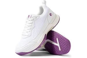 FitVille Womens Extra Wide Fit Tennis Trainers Badminton Squash Shoes with Arch Support Pickleball Volleyball