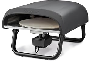 Enders® Pizzaofen PACO™ Rotate, Pizzastein rund, Thermometer, Pizza, Edelstahlbrenner, 4kW, Cordierit-Pizzastein 30,5cm, rotierend, stufenlos regulierbarer Edelstahlbrenner #31316