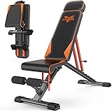 Dskeuzeew Panca da allenamento pieghevole e regolabile, 300 kg/660 lb, pieghevole e veloce, per casa, allenamento, palestra