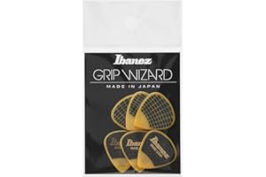 Ibanez PPA16HSGYE - Confezione da 6 plettri della serie Wizard Sand Grip, 1,0 mm, colore giallo 1.0mm Yellow
