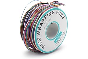 GOTYOU Multicolore Wire Wrapping, Wire Test Wrapping Câble Electrique de Cuivre Etamé Isolant, Isolation en PVC Massif,30 AWG PVC P/N B-30-1000,pour le Test Electronique de Carte MèRe(265M)