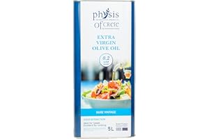 Physis of Crete 0.2 Oliwa Extra Virgin z Krety Naturalna | Grecka oliwa z oliwek | Zimnotłoczona | Niska kwasowość | Łagodny smak | Idealna do sałatek | 5L