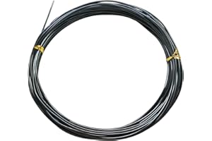 ESHAN Craft Wire 1.5mm 10m Anodized Black Aluminum Wire for Bead Making Art Craft DIY Embellishment Decoration Florist Supplies (Black)