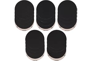 STEBRUAM 30 sztuk papieru ściernego, 150 mm, rzep, bez otworów, na sucho, na mokro, krążki szlifierskie, ziarnistość: 80/120/240/320/400, do samochodu i metalu