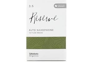 D'Addario Organique Reserve Alto Anches de Saxophone - Anches Sax - Le Premier et le Seul Roseau Biologique - 3.5 Force, 10 Paquet