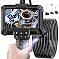 Exrp Endoscope Camera with Light - IP67 Waterproof Borescope Camera with 8 Adjustable LED Lights | 4.3" LCD Screen Borescope | HD 1080P Inspection Camera with 16.5ft Semi-Rigid Cord Tools for Men