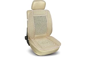 Bottari 12302 12302 Respaldo de Asiento Coche California con Bolas de Madera - con función de Masaje, Color Beige