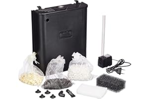 AMTRA FILTERING BOX BLACK 150 - Filtro interno biologico per acquari con pompa 520 lt/h e materiali filtranti professionali