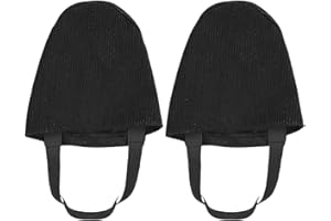 kowaku 2x Bowling Shoe Cover Dancing Bowling Shoe Sliders Universal Wear Resistant Lightweight Sole Slide Covers Replacement Black