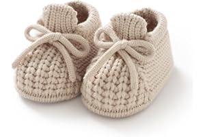 DovFanny Stivaletti Neonato in Maglia Morbida Caldi e Accoglienti Prime Scarpe per Bambini Ragazzo Ragazza
