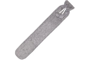 Habigail Extra Long Hot Water Bottle – Super Soft Plush – Gorgeous Options – Natural Rubber for Longer Heat and BPA Free – Perfect for Pain Relief on Aches or Injuries - 2L - 72CM (Grey Metallic)