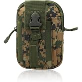 AfitLulu Taktik Molle Kılıfı, 2 Katmanlı Fermuar ve Dağ Tokası ile Yardımcı &Ccedil;anta, Aletler i&ccedil;in Naylon EDC Kemer Kılıfı (B)