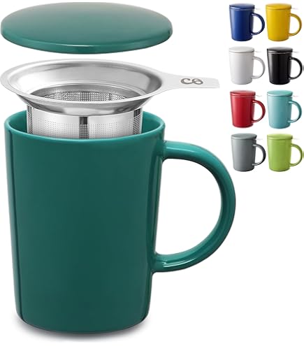 Cofanetto In Porcellana Easy Life Con Filtro Inox | 30cl | Multicolore | Ideale Per Regalo