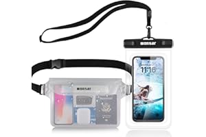 wonsar wasserdichte Tasche, wasserdichte handyhülle Unterwasser, wasserdichter Beutel, wasserfeste Tasche Bauchtasche wasserdicht für Wassersport, Strand, Schwimmen, Bootsfahrten usw