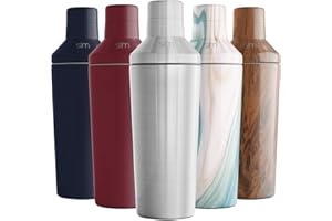 Simple Modern Shaker avec Bouchon Jigger | Cadeaux en Acier Inoxydable pour Femmes et Hommes | Classic Shaker Collection | 590ml | Simple Stainless