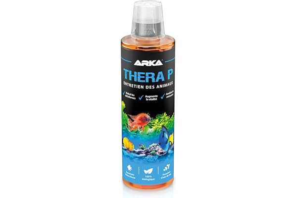 Soin Poissons Aquarium 473 ML – Microbe-Lift TheraP – stimule Les défenses Naturelles & réduit Le Stress – favorise Reproduction & Couleurs Vives – 100 % Biologique – Eau Douce & Marine – ARKA