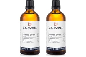 ‎NAISSANCE Naissance Orange Süß Ätherisches Öl (Nr. 105) - 200ml (2x100ml) - 100% Naturreines Kaltgepresst Süßes Orangenöl für Naturkosmetik, Aromatherapie, Duftlampe - Duftöl für Aroma Diffuser