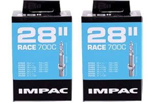 Impac 2pk Cycle Tubes 28" RACE - Long Presta Valve - 700x20-28c / 28x ¾-⅞ / 28x0.90-1.10 / 27x1.00/622 20-28/630 22-25