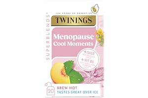 Twinings Superblends Menopause Cool Moments Peach Herbal Tea infusion with Lemon Balm, Honey Blush & Vitamin B6, 20 Biodegradable Bags