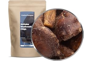 CRACKERSCOMPANY 1 x 150g Shiitake Pilze geröstet intensiver Geschmack vegetarisch vegan glutenfrei fettarm außergewöhnliche Knabberei