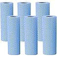 JINYUDOME J Cloth Roll，Cleaning Cloth Roll，Soft and Quick-Drying can Be Used Repeatedly，6 Blue Cloth Rolls,150 Sheets,Blue.