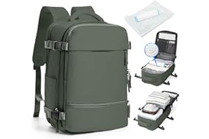 SZLX Sac à Dos Sous Vide Voyage 40x30x20 avec pompe Bagage Cabine Ryanair Wizz air Sous Vide Baggage Cabine 40x20x25 pour Ryanair Bagage à Main 45x36x20 Easyjet Sac Ordinateur Portable Femme Homme