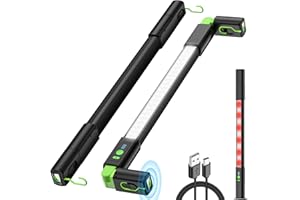 daphomeu 3000LM Lampada da Lavoro LED Ricaricabile 6400mAh con Magnete e Gancio, Lampada Officina da con Luce Rossa Emergenza per Illuminazione di Lavoro Riparazioni Automobilistiche e Situazioni