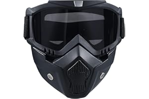 YBJMSFA Airsoft, Paintball Full FaceTactical Maske,Maschere rimovibili con Goggles, per moto, ciclismo, sci, Halloween, CS gioco, cosplay