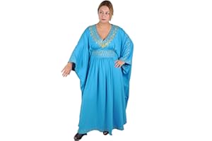 EGYPT BAZAR Damen Kaftan im Oriental Style, Einheitsgröße: M bis 3XL (40-58)