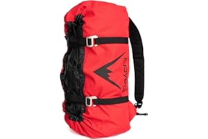 Psychi Rock Climbing Rope Bag | Lead Climbing Bag with Cover Ground Sheet Storage & Zip Pocket and Backpack Adjustable Carry Straps | Multiple Colour Options