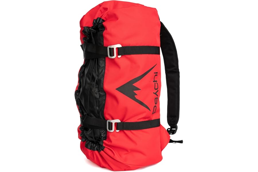 Psychi Rock Climbing Rope Bag | Lead Climbing Bag with Cover Ground Sheet Storage & Zip Pocket and Backpack Adjustable Carry Straps | Multiple Colour Options